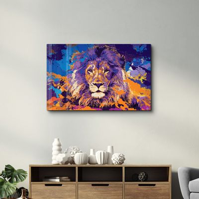 Other wall decoration - The Lion In Colors | Glass Wall Art - ARTDESIGNA