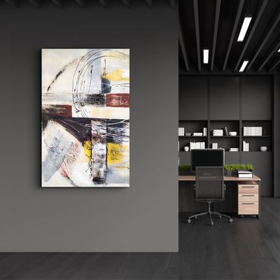 Other wall decoration - Abstract Oil Painting 3 | Glass Wall Art - ARTDESIGNA