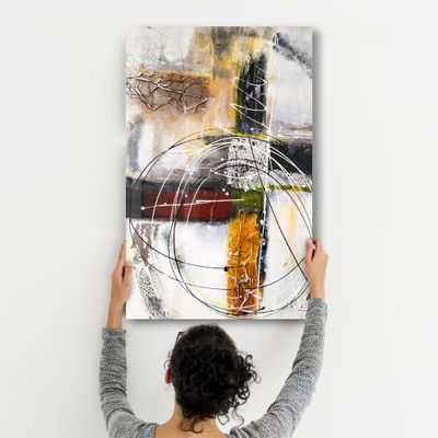 Other wall decoration - Abstract Oil Painting V2 | Glass Wall Art - ARTDESIGNA