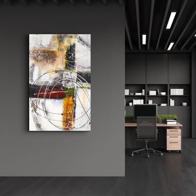 Other wall decoration - Abstract Oil Painting V2 | Glass Wall Art - ARTDESIGNA