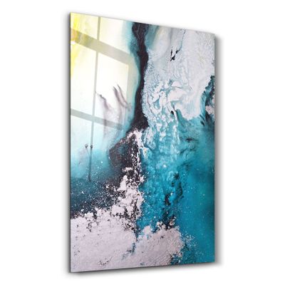 Other wall decoration - Bird's Eye In Blue V2 | Glass Wall Art - ARTDESIGNA