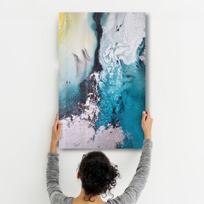 Other wall decoration - Bird's Eye In Blue V2 | Glass Wall Art - ARTDESIGNA