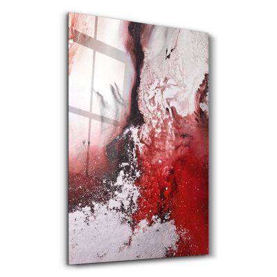 Autres décorations murales - Bird's Eye In Red V2 | Glass Wall Art - ARTDESIGNA