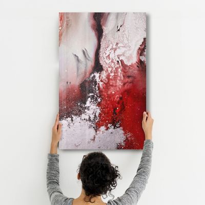 Autres décorations murales - Bird's Eye In Red V2 | Glass Wall Art - ARTDESIGNA