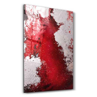 Autres décorations murales - Bird's Eye In Red V3 | Glass Wall Art - ARTDESIGNA