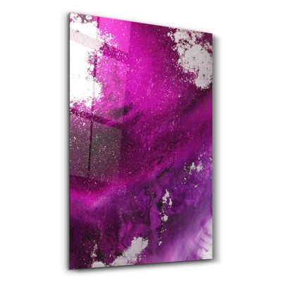 Other wall decoration - Bird's Eye In Purple V3 | Glass Wall Art - ARTDESIGNA