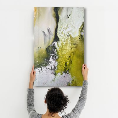 Autres décorations murales - Bird's Eye In Yellow V2 | Glass Wall Art - ARTDESIGNA