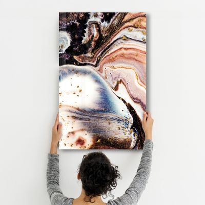 Autres décorations murales - Marble Pattern | Glass Wall Art - ARTDESIGNA