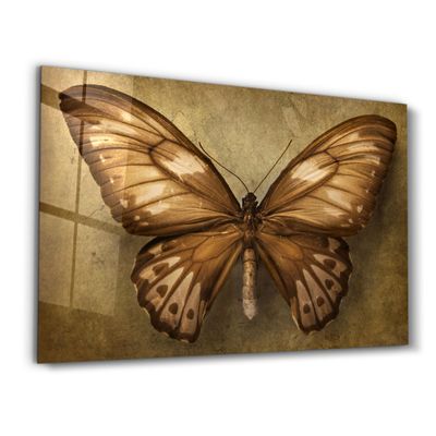 Autres décorations murales - Vintage Butterfly | Glass Wall Art - ARTDESIGNA
