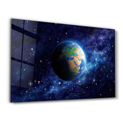 Autres décorations murales - Earth In Space | Glass Wall Art - ARTDESIGNA