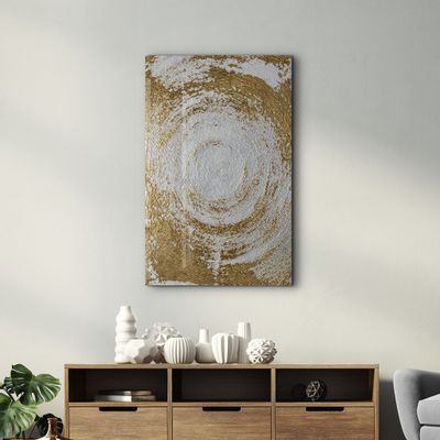 Autres décorations murales - Gold Circle V1 | Glass Wall Art - ARTDESIGNA