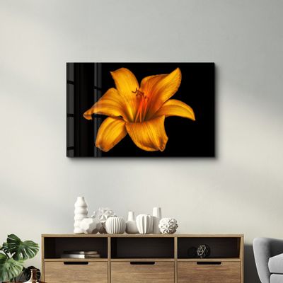 Other wall decoration - Orange Lily | Glass Wall Art - ARTDESIGNA