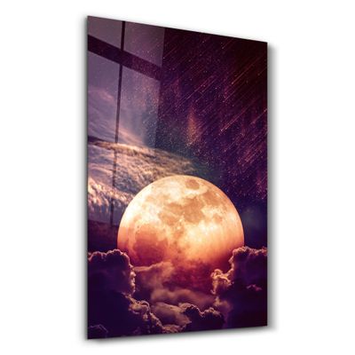 Autres décorations murales - Meteor Shower | Glass Wall Art - ARTDESIGNA