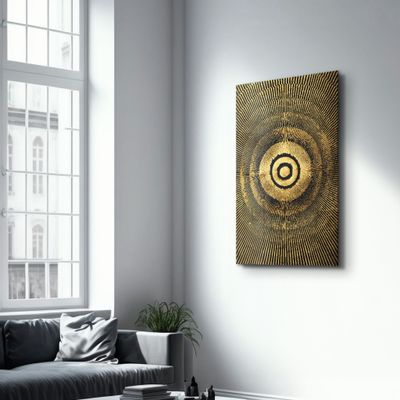 Other wall decoration - Gold Circle V3 | Glass Wall Art - ARTDESIGNA