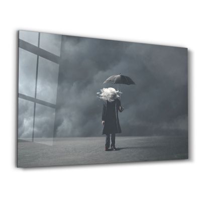 Other wall decoration - The Cloud Head | Glass Wall Art - ARTDESIGNA