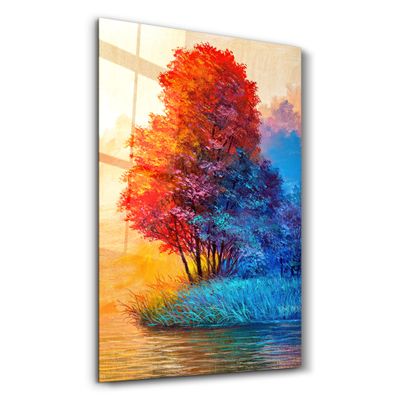 Other wall decoration - Summer Vs Winter | Glass Wall Art - ARTDESIGNA