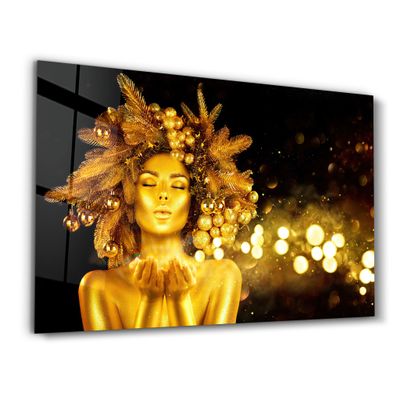 Other wall decoration - The Beauty Of Golden | Glass Wall Art - ARTDESIGNA