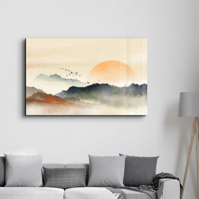 Autres décorations murales - Ink Wash Painting | Glass Wall Art - ARTDESIGNA