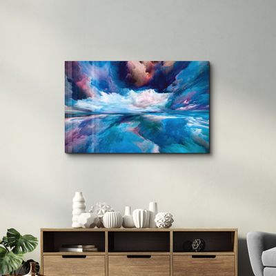 Autres décorations murales - Blue Clouds | Glass Wall Art - ARTDESIGNA