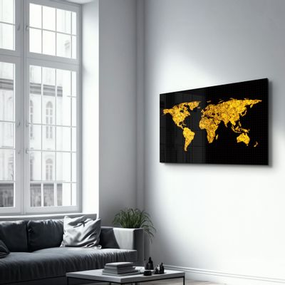 Autres décorations murales - The Network Of The World | Glass Wall Art - ARTDESIGNA