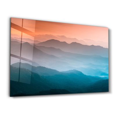 Other wall decoration - The Nature Between Orange And Blue | Glass Wall Art - ARTDESIGNA