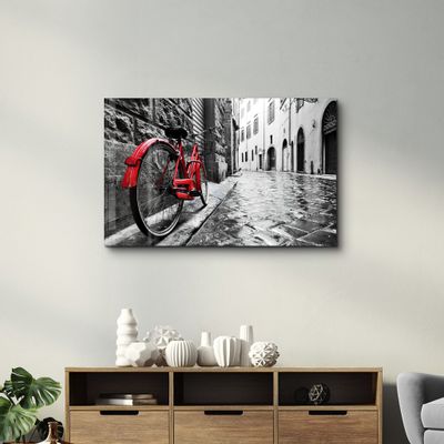 Autres décorations murales - The Red Bike | GLASS WALL ART - ARTDESIGNA