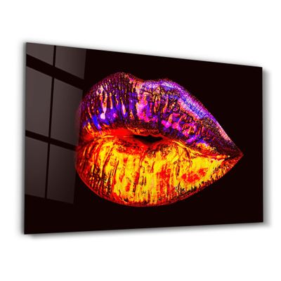 Other wall decoration - Neon Lip | Glass Wall Art - ARTDESIGNA