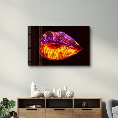 Other wall decoration - Neon Lip | Glass Wall Art - ARTDESIGNA