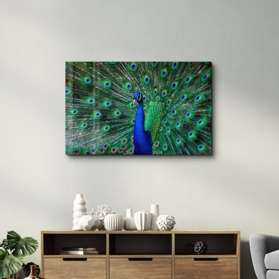 Autres décorations murales - The Peacock | Glass Wall Art - ARTDESIGNA
