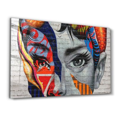 Autres décorations murales - Two Sided Face Glass Wall Art - ARTDESIGNA