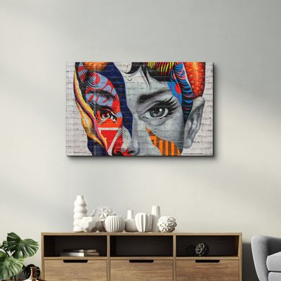 Other wall decoration - Two Sided Face Glass Wall Art - ARTDESIGNA