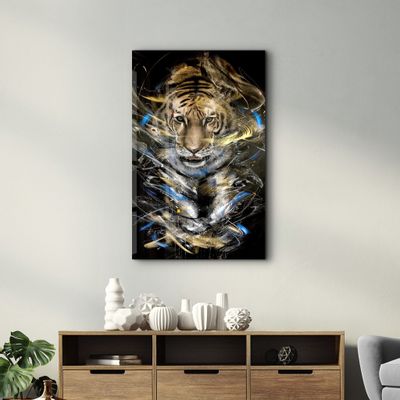 Autres décorations murales - Tiger 5| GLASS WALL ART - ARTDESIGNA