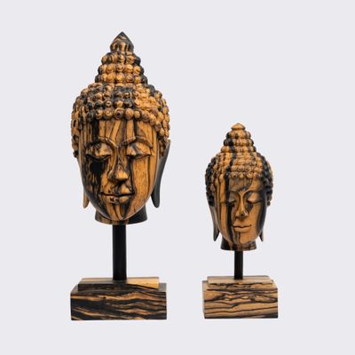 Sculptures, statuettes et miniatures - Tête de Bouddha Clermont - CARUSO CREATIONS