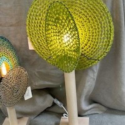 Aménagements pour bureau - ENVOL table lamp with green jute rope - ADELE VAHN