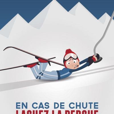 Affiches - Affiche Lachez la perche - COSYNÉVÉ - MOUNTAIN POSTERS