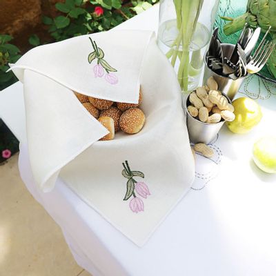 Gifts - Bread Cover with Tulip Embroidery - HYA CONCEPT STORE