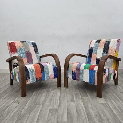 Linge de table textile - Chaises marocaines en bois et kilims - KASBAHARTTRESOR