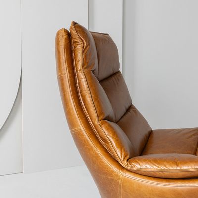 Fauteuils - Fauteuil pivotant cuir Achille - SIGNATURE MOBILIER ET DÉCORATION