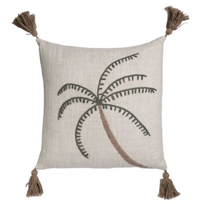 Coussins - AX24182 Coussin Palm en coton 50x50 cm - ANDREA HOUSE