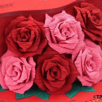 Design objects - SHAPE Heart Bouquet -Red- - OMOSHIROI BLOCK