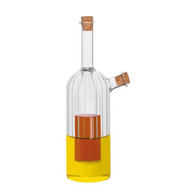 Carafes - MS24554 Stripes Glass Vinegar Oil Pot - ANDREA HOUSE