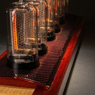 Horloges - Horloge Nixie : La carbonixie N°1 - NIXIEFAB FRANCE