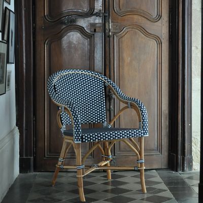Chairs - Armchair, Paris - Squares - Navy Blue, White - BONNECAZE ABSINTHE & HOME