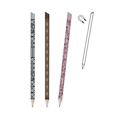 Papeterie - Assortiment de 24 crayons de papier magnétiques - Paris - TOUT SIMPLEMENT,