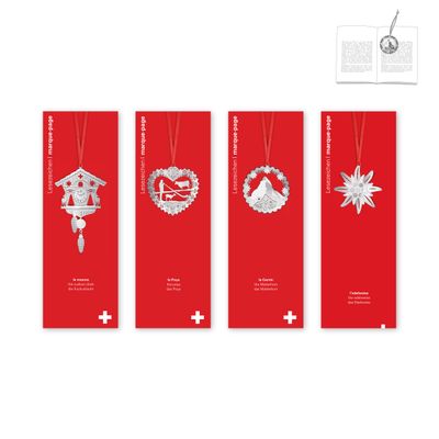 Gifts - Set of 12 metal bookmarks - Switzerland - TOUT SIMPLEMENT,