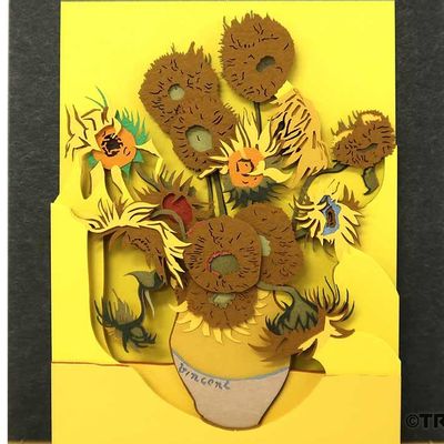 Design objects - SCENERY Vincent van Gogh Sunflowers - OMOSHIROI BLOCK