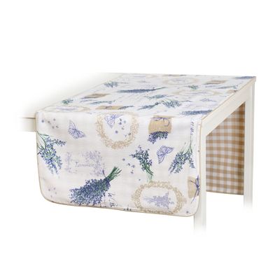Nappes - Runner both sided Lavender & Beige Gingham - ROSEBERRY HOME