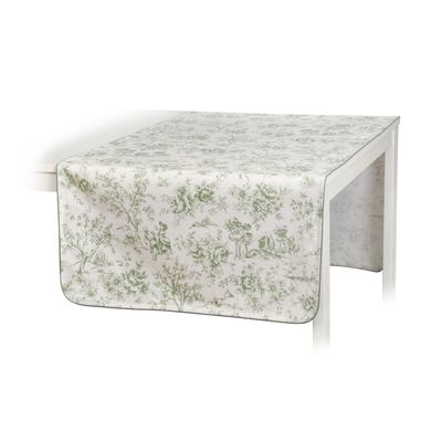 Nappes - La tapis de table Toile de Jouy Green 50x150 - ROSEBERRY HOME