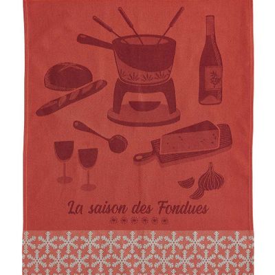 Torchons textile - La saison des fondues - Torchon en jacquard de coton - COUCKE