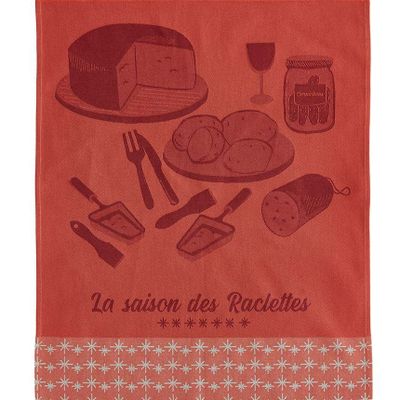 Tea towel - Raclette season - Cotton jacquard tea towel - COUCKE